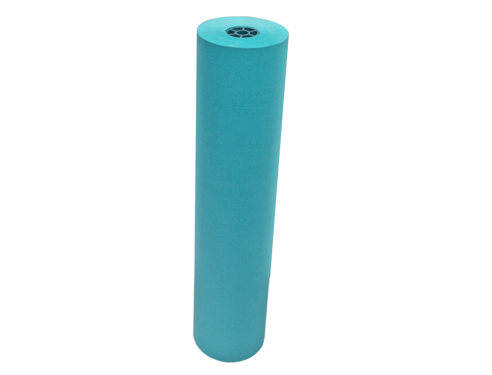 PAPEL KRAFT VERJURADO LIDERPAPEL TURQUESA ANCHO 1 MT LONGITUD 150 MT GRAMAJE 65 GR PESO 10 KG