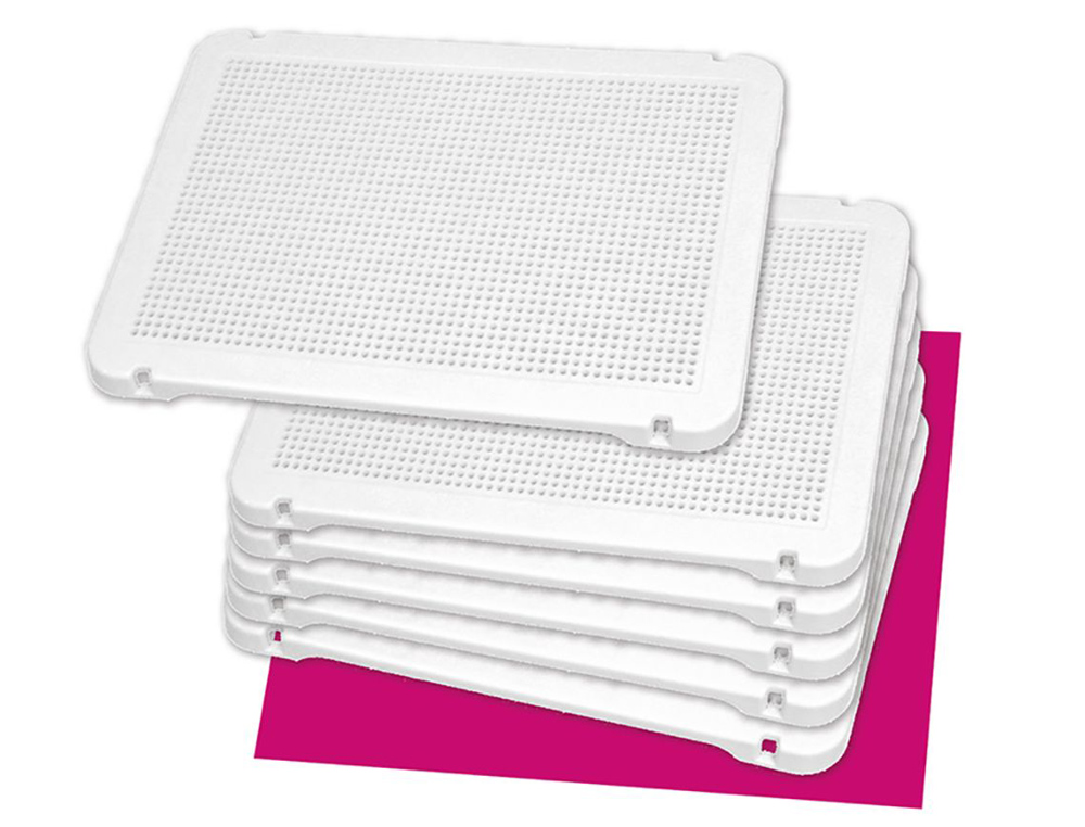 JUEGO MINILAND PLACA PARA PINCHOS BLANCA 31X21 CM SET DE 6 UNIDADES