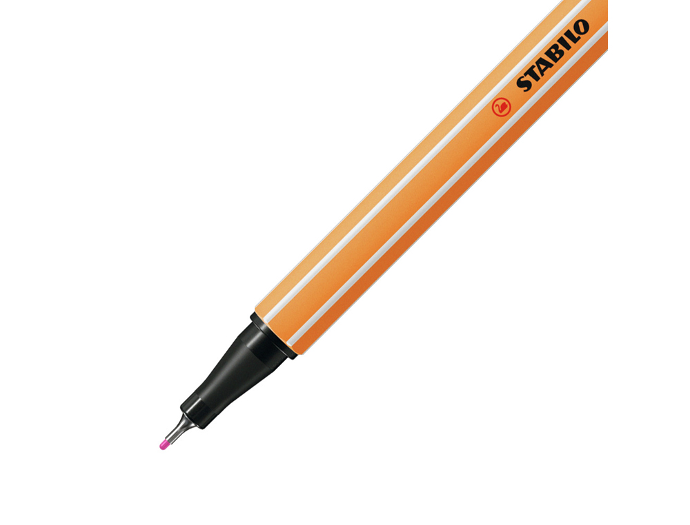 ROTULADOR STABILO PUNTA DE FIB RA POINT 88 ROSA NEON PUNTA FINA 0,4MM
