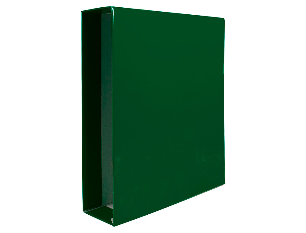 CAJA ARCHIVADOR LIDERPAPEL DE PALANCA CARTON DIN A4 DOCUMENTA LOMO 75MM COLOR VERDE