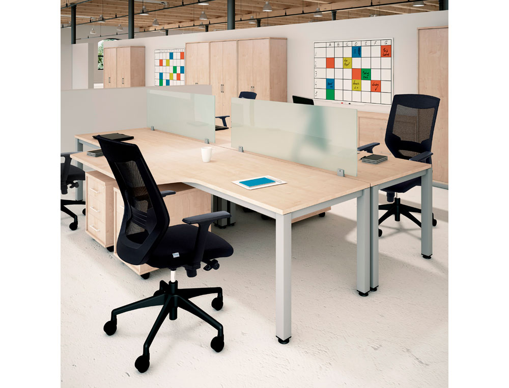 MESA DE OFICINA ROCADA EXECUTIVE 200AD02 ALUMINIO /GRIS 120X60 CM