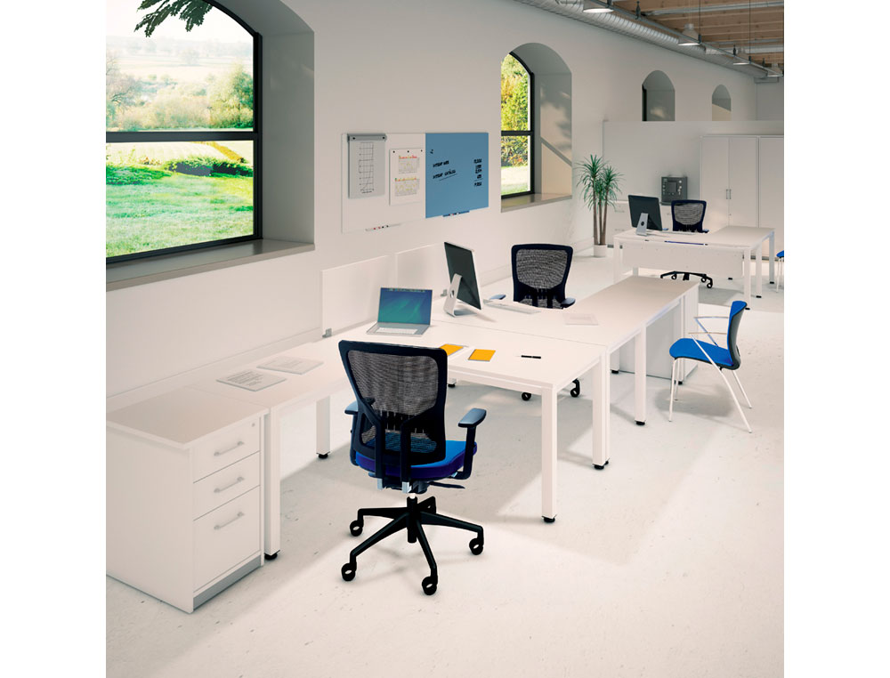 MESA DE OFICINA ROCADA EXECUTIVE 200AD02 ALUMINIO /GRIS 120X60 CM