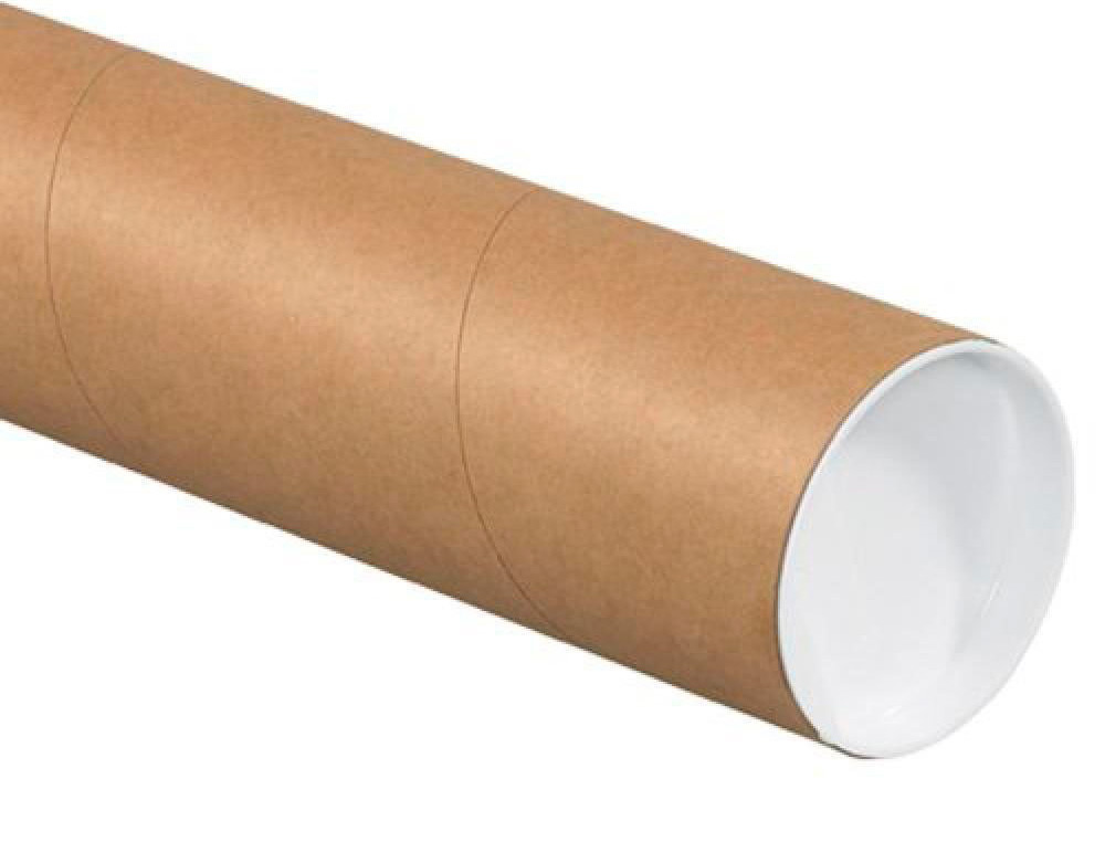TUBO DE CARTON Q-CONNECT PORTADOCUMENTOS CARTONCILLO ENCOLADO RECICLADO 1,8 MM CON 2 TAPAS DE PLASTICO 60X640 MM