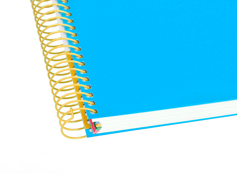 CUADERNO ESPIRAL A4 MICRO ANTARTIK TAPA FORRADA 120H 90 GR LISO CON BANDAS 4 TALADROS COLOR AZUL