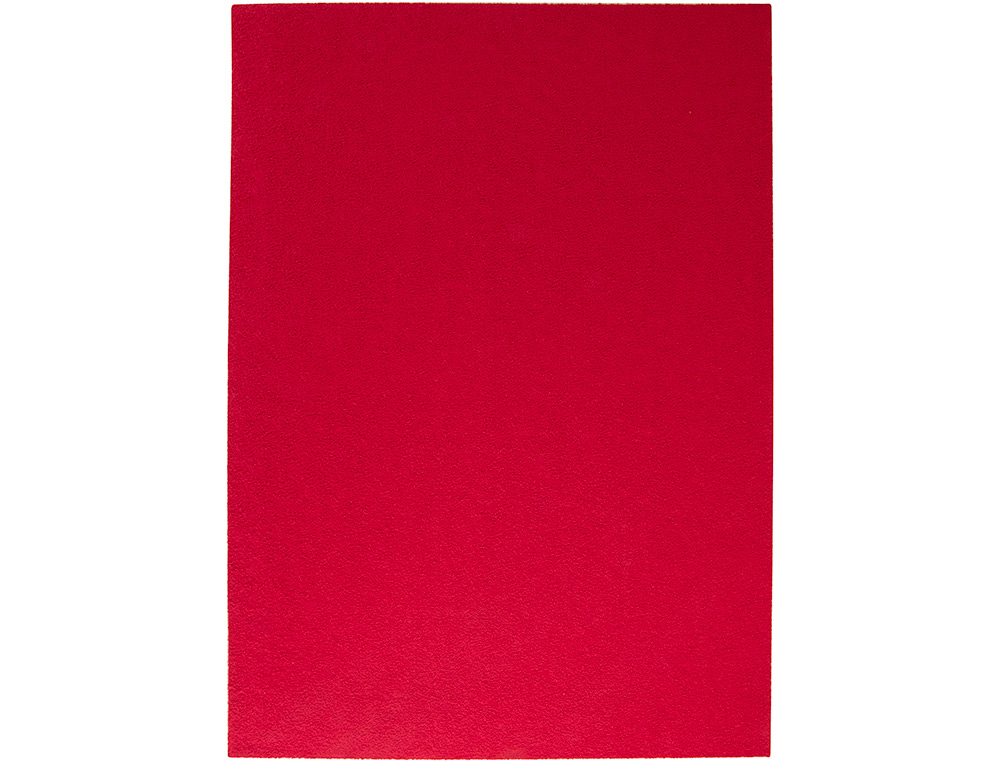 GOMA EVA LIDERPAPEL 50X70CM 60G/M2 ESPESOR 2MM TEXTURA TOALLA ROJO