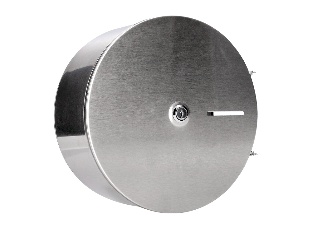 DISPENSADOR Q-CONNECT DE PAPEL HIGIENICO JUMBO ACERO INOXIDABLE 115X254X265 MM