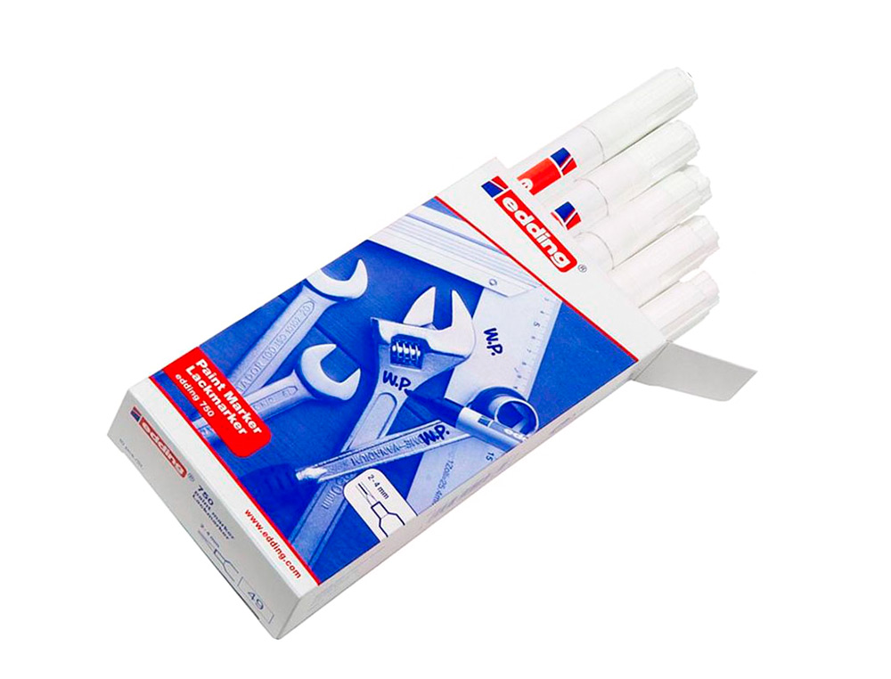 ROTULADOR EDDING PUNTA FIBRA 750 BLANCO PUNTA REDONDA 2-4 MM