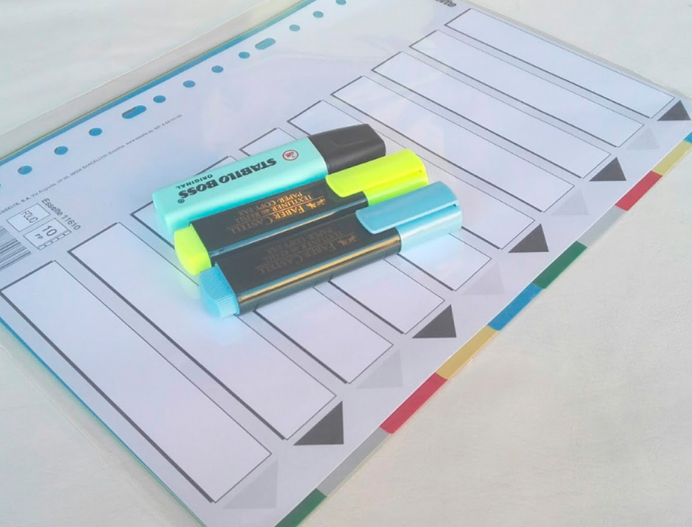SEPARADOR ESSELTE PLASTICO JUEGO DE 10 SEPARADORES FOLIO CON 5 COLORES MULTITALADRO