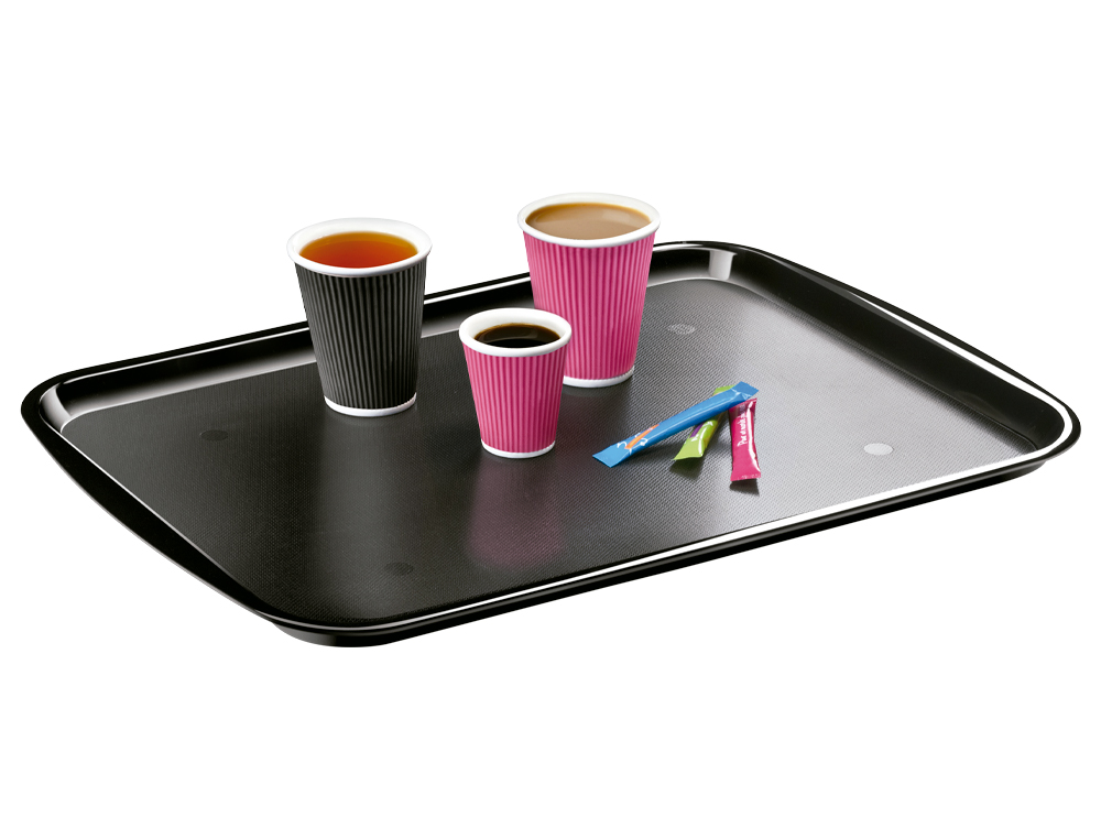 BANDEJA CEP DISEO CLASICO POLICARBONATO COLOR NEGRO 532X372X20 MM