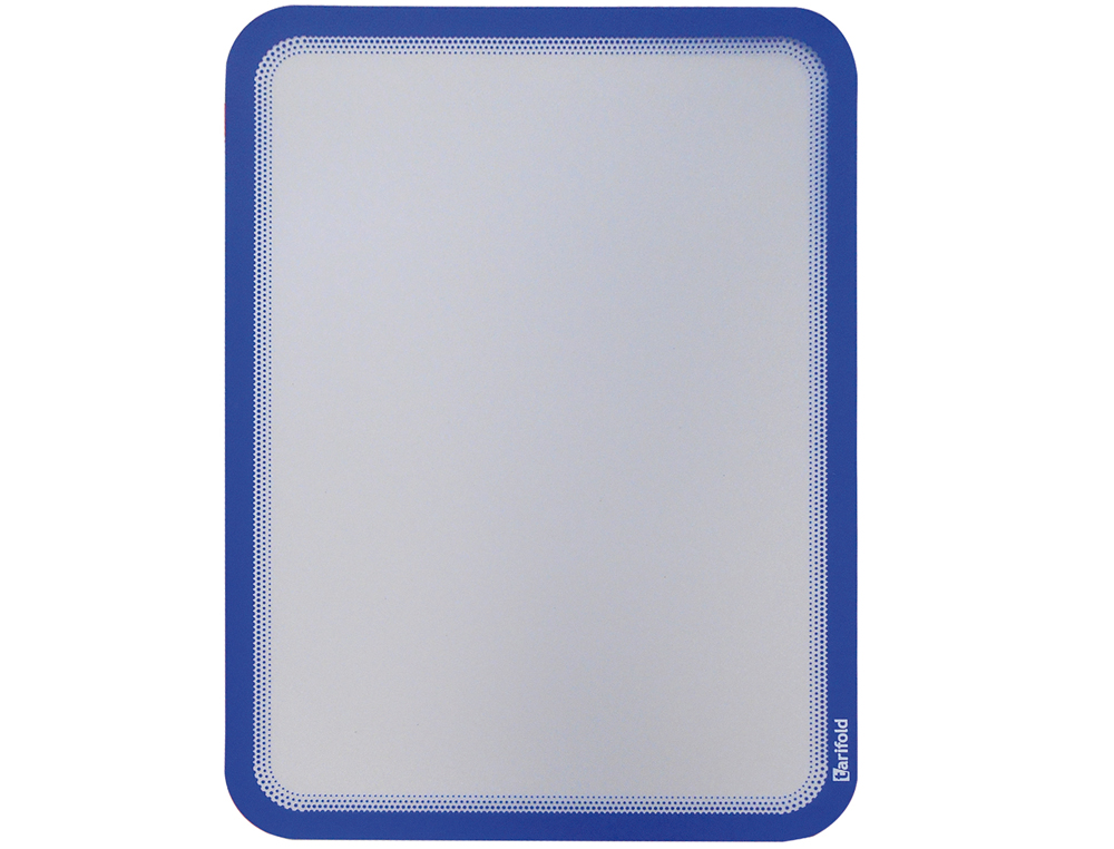 MARCO PORTA ANUNCIOS TARIFOLD MAGNETO DIN A4 CON 4 BANDAS MAGNETICAS EN EL DORSO COLOR AZUL PACK DE 2 UNIDADES