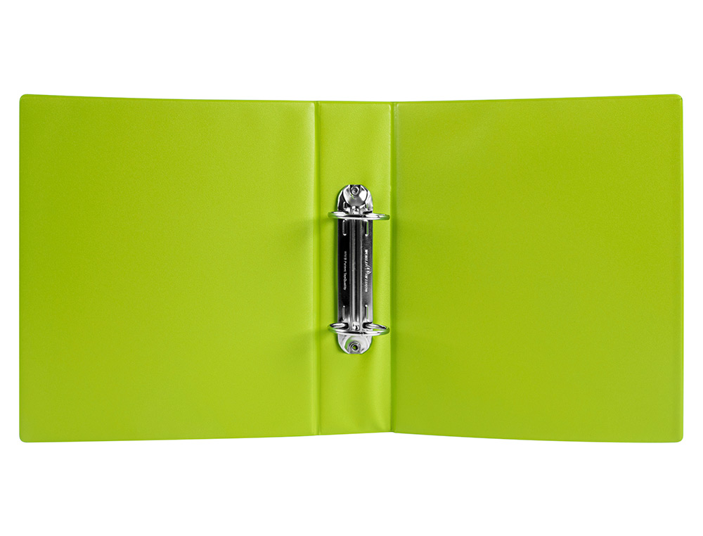 CARPETA DE 2 ANILLAS 40 MM REDONDAS LIDERPAPEL A5 CARTON FORRADO PVC VERDE