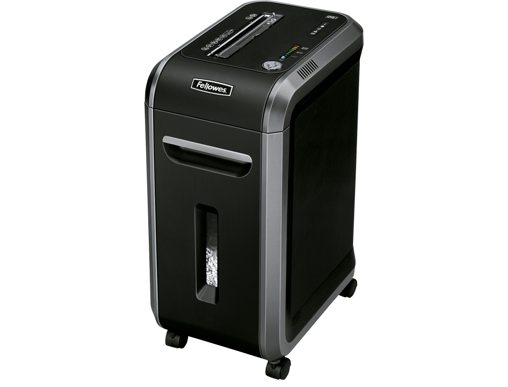 DESTRUCTORA DE DOCUMENTOS FELLOWES 99CI CAPACIDAD DE CORTE 18 HOJAS DESTRUYE GRAPAS CLIPS TARJETAS Y CD