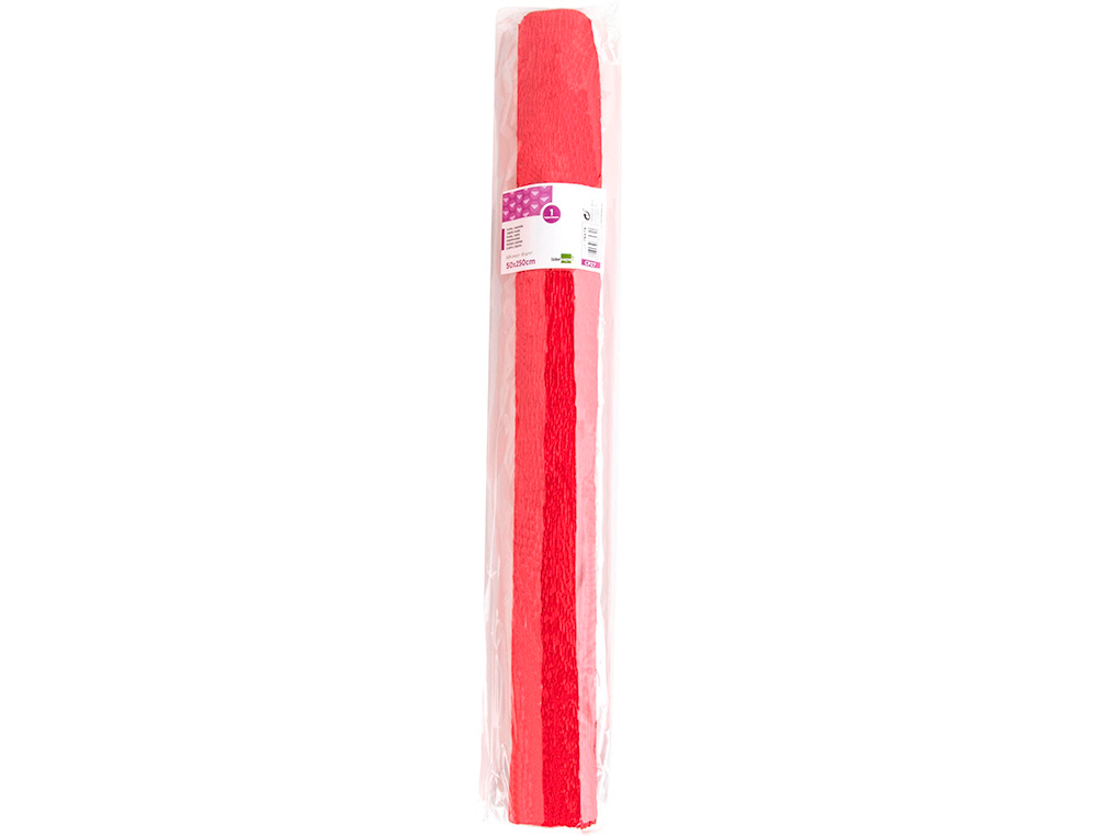 PAPEL CRESPON LIDERPAPEL ROLLO DE 50 CM X 2,5 M 85G/M2 ROJO