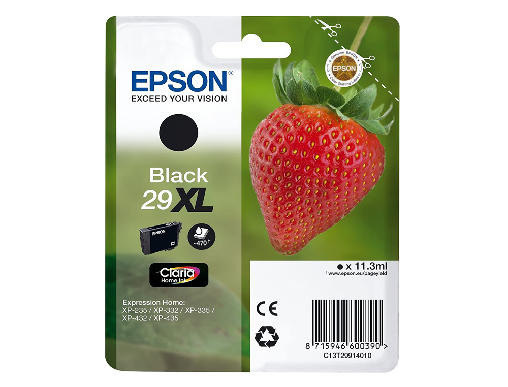 INK-JET EPSON HOME 29XL T2991 XP435/330/335/332/430/235/432 NEGRO 450 PAG