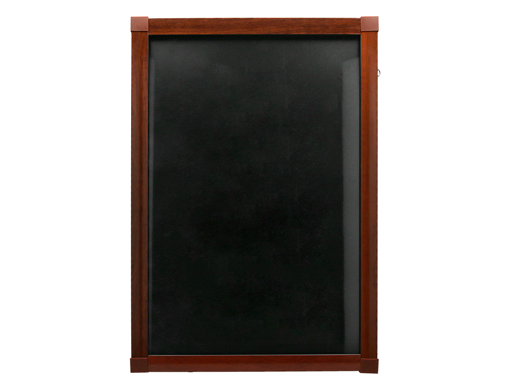 PIZARRA CRISTAL LIDERPAPEL CON LED EN CABALLETE DE MADERA PARA ROTULADORES TIPO TIZA 50X90CM