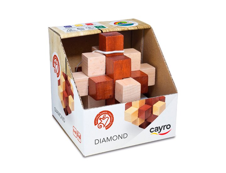 JUEGO CUBO DE RUBIK DIAMOND 10x10 cm MADERA CAYRO