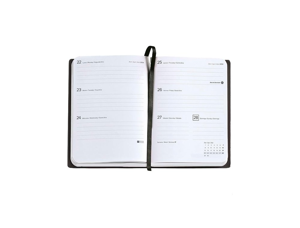 AGENDA ANUAL ESPIRAL 155X213 MM Semana Vista MIQUELRIUS WIRE-O AMAPOLA
