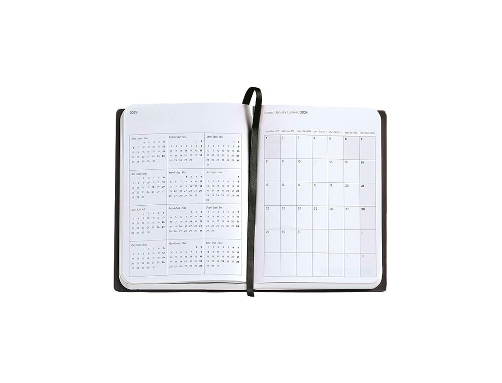 AGENDA ANUAL ESPIRAL 155X213 MM Semana Vista MIQUELRIUS WIRE-O AMAPOLA