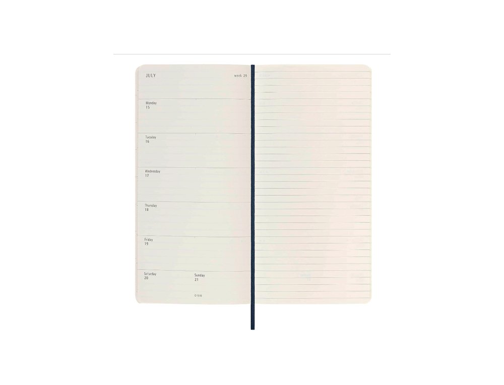 AGENDA MOLESKINE XLARGE Semana Vista 12 MESES TAPA DURA NEGRA