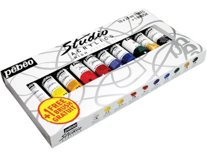 ACRILICO PEBEO CAJA INICIACION STUDIO 20 ml 10 TUBOS