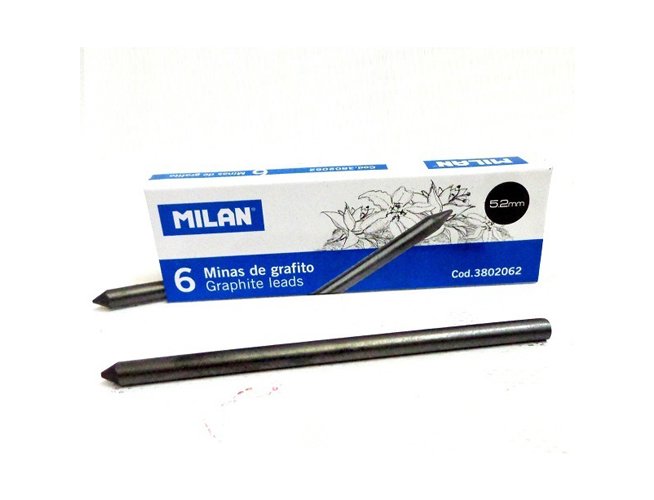MINA GRAFITO 5,2 MM HB NEGRA MILAN