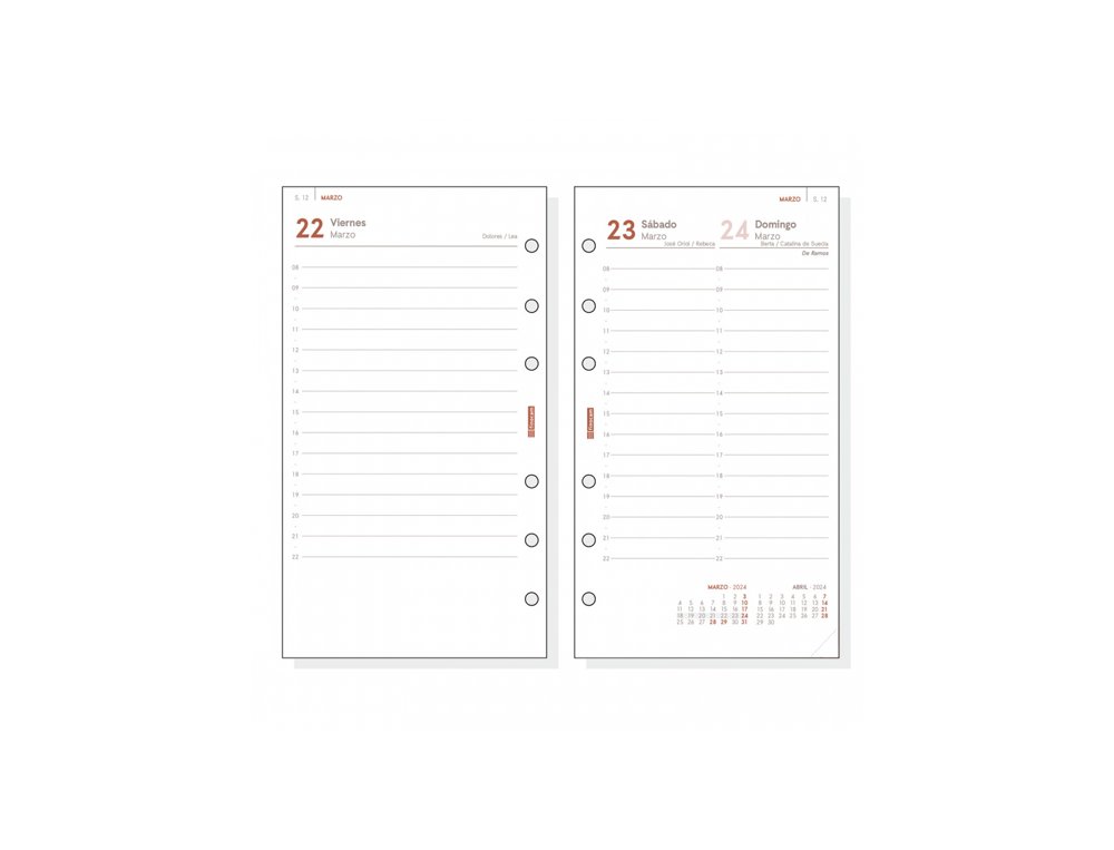 RECAMBIO AGENDA FINOCAM OPEN 400 AO 1DIA/PAGINA