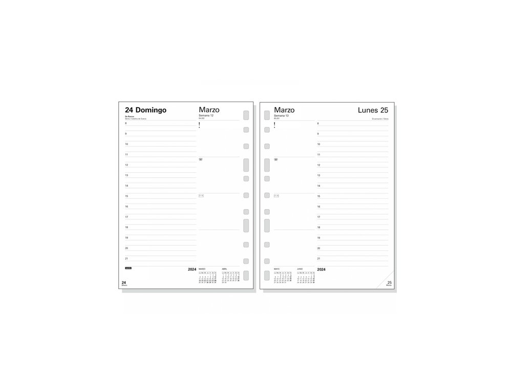 RECAMBIO AGENDA FINOCAM 3002 AÑO 1 DIA/PAGINA