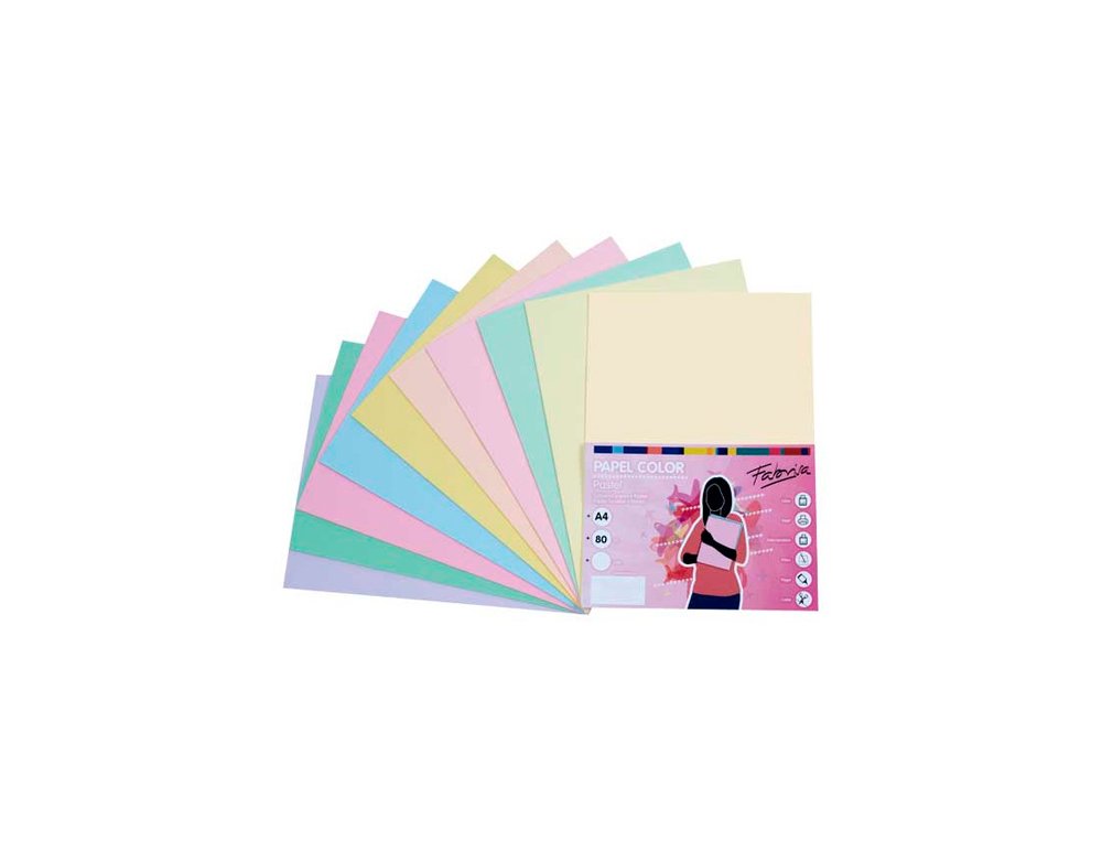 PAPEL IRIS DINA4 PACK 250 HOJAS 80 Gramos 10 COLORES PASTELES