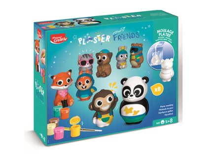 SET COMPLETO MODELAR YESO PARA PINTAR 8 FIGURAS MAPED