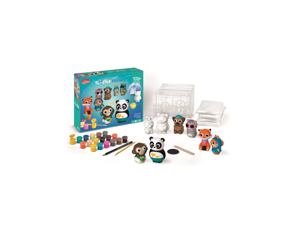 SET COMPLETO MODELAR YESO PARA PINTAR 8 FIGURAS MAPED