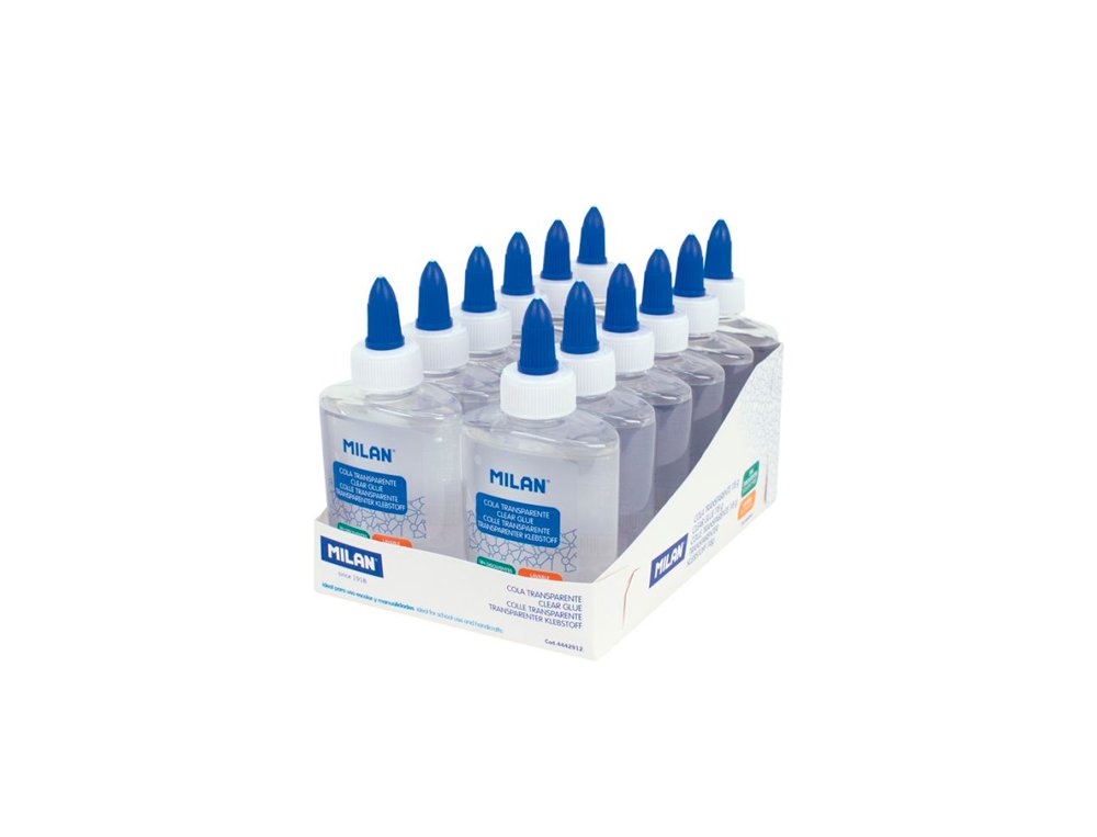 PEGAMENTO COLA MILAN TRANSPARENTE LAVABLE 118 Gramos