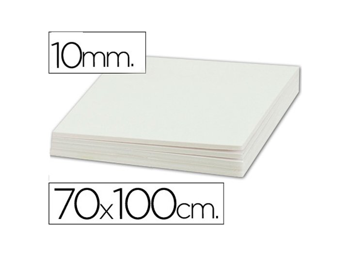 CARTON PLUMA DOBLE CARA 70x100 CM ESPESOR 10 MM BLANCO