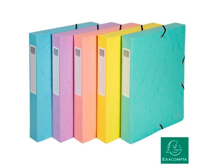 CARPETA PROYECTO EXACOMPTA DINA4 40 MM COLORES PASTEL SURTIDOS