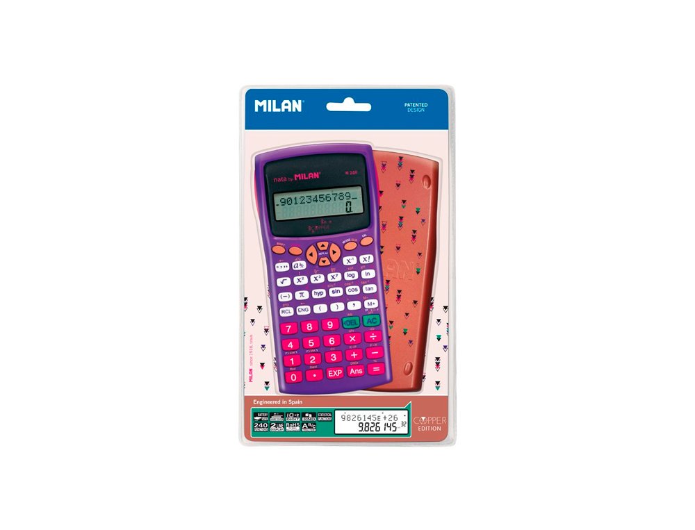 CALCULADORA CIENTIFICA M240 MILAN MORADA