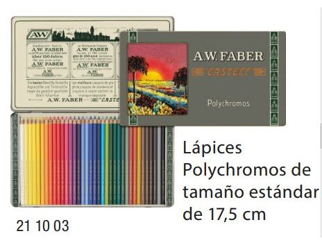 LAPIZ FABER CASTELL POLYCHROMOS  36 COLORES CAJA METAL EDICION 111 ANIVERSARIO