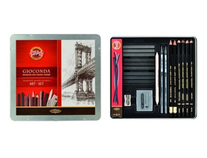 LAPIZ KOH-I-NOOR GIOCONDA ART CAJA METALICA 24 PIEZAS GRAFITOS