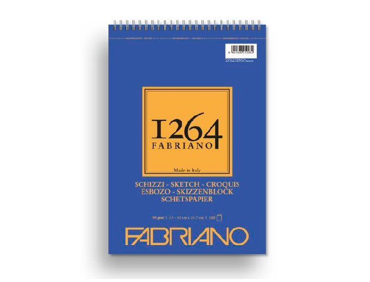 BLOC DE DIBUJO ESPIRAL CROQUIS DINA3 297X420 MM 90 Gramos 120 Hojas 1264 Fabriano