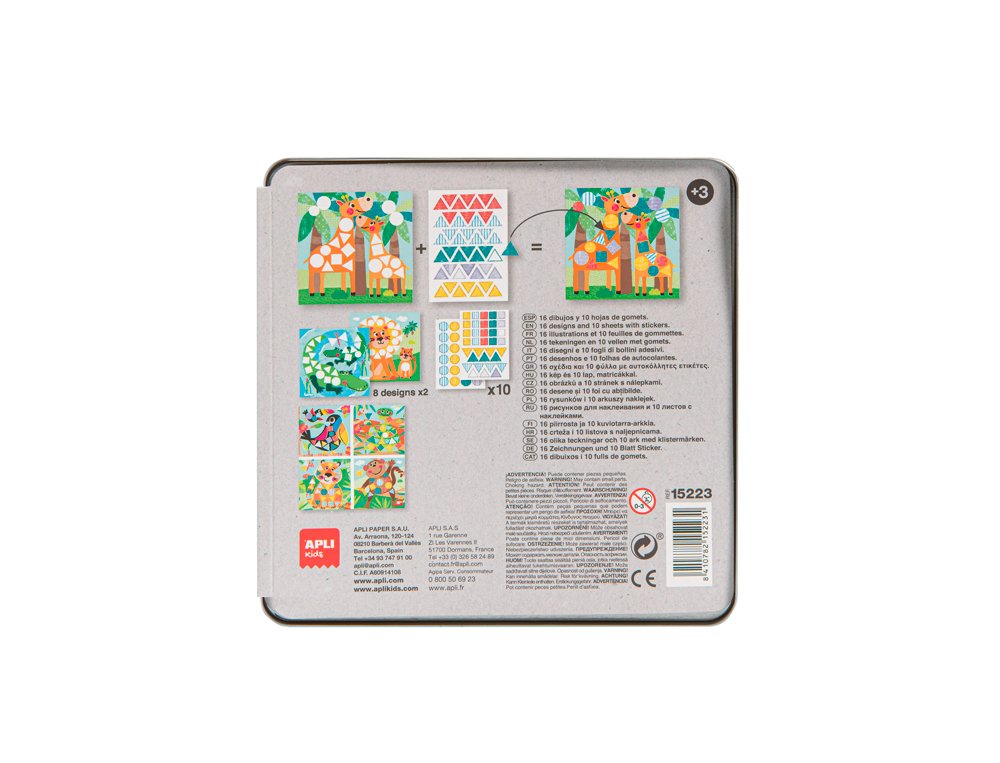 JUEGO EDUCATIVO APLI PEGATINAS TIGER GOMETS