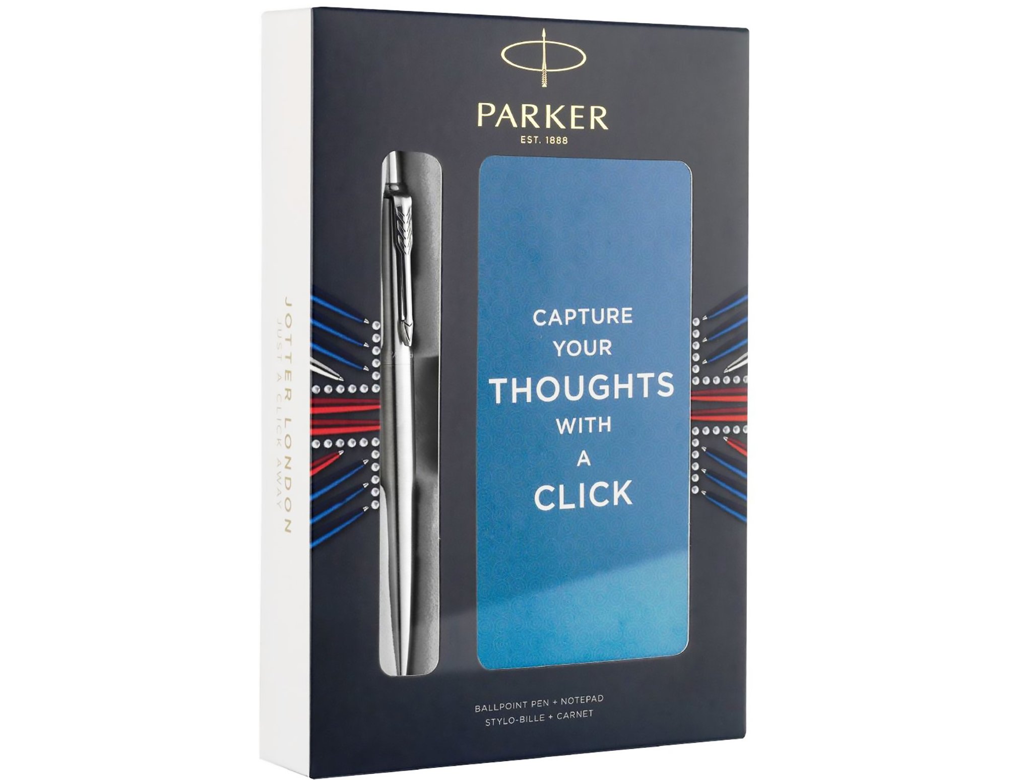 BOLIGRAFO PARKER JOTTER ACERO CT + BLOC DE NOTAS