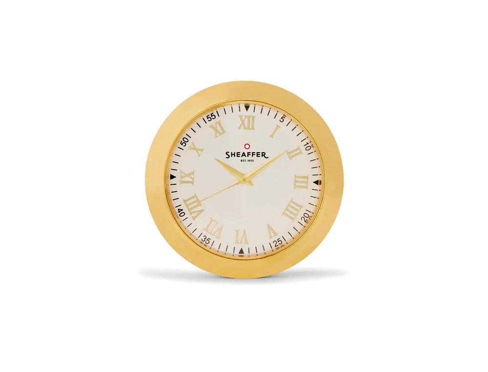 BOLIGRAFO SHEAFFER SERIE 300 CROMADO Y DORADO + RELOJ PISA PAPELES
