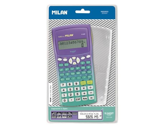 CALCULADORA CIENTIFICA M240 MILAN SUNSET VERDE /MORADA