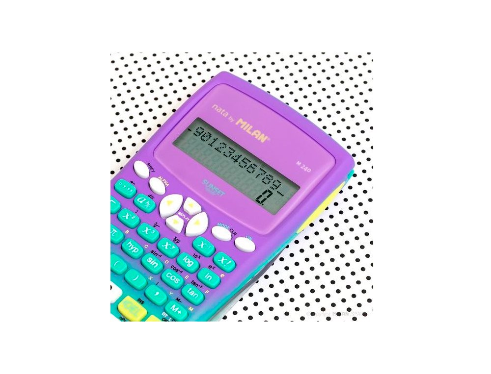 CALCULADORA CIENTIFICA M240 MILAN SUNSET VERDE /MORADA