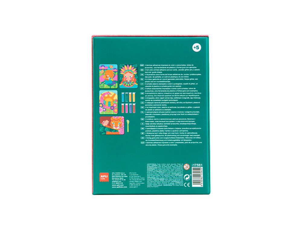 JUEGO EDUCATIVO APLI KIDS CUADROS CON PURPURINA GLITTER ART
