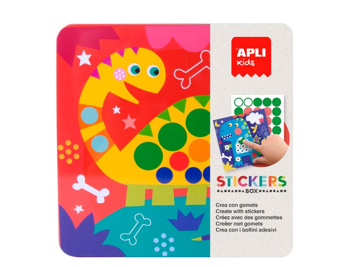 JUEGO EDUCATIVO APLI PEGATINAS DINO GOMETS