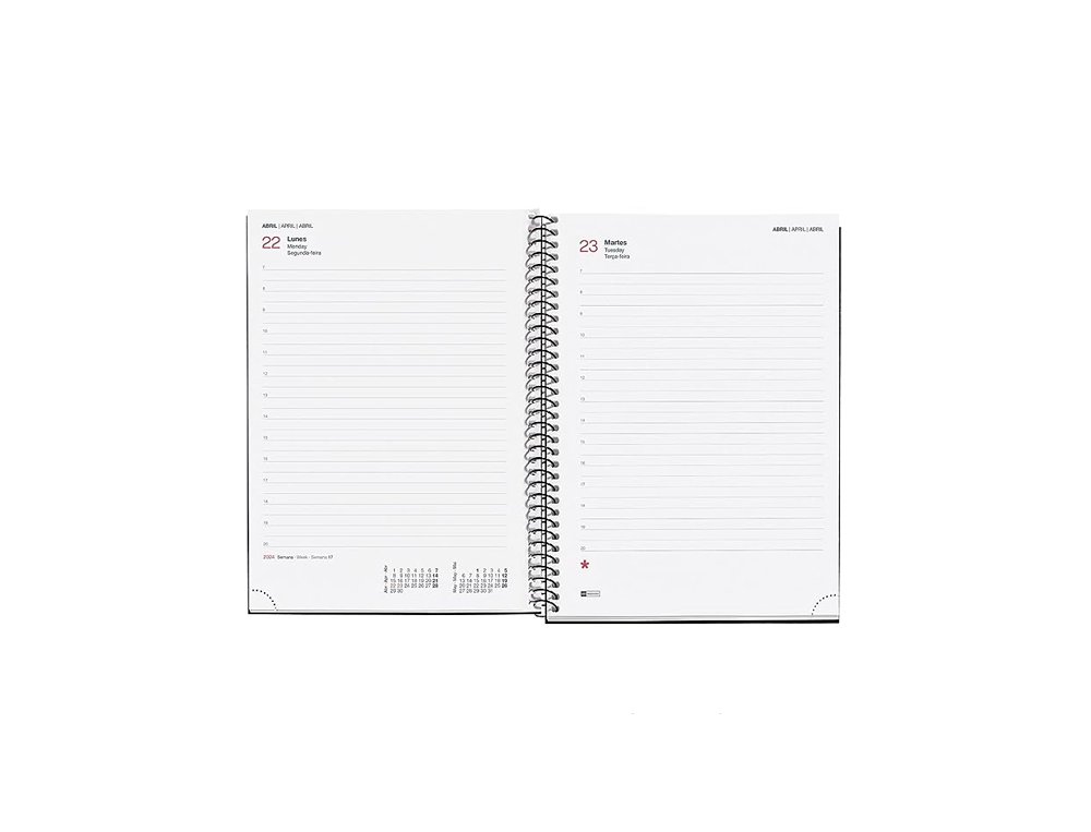 AGENDA ANUAL ESPIRAL 155X213 MM DIA PAGINA PLUS MIQUELRIUS RECYCLED PURPURA