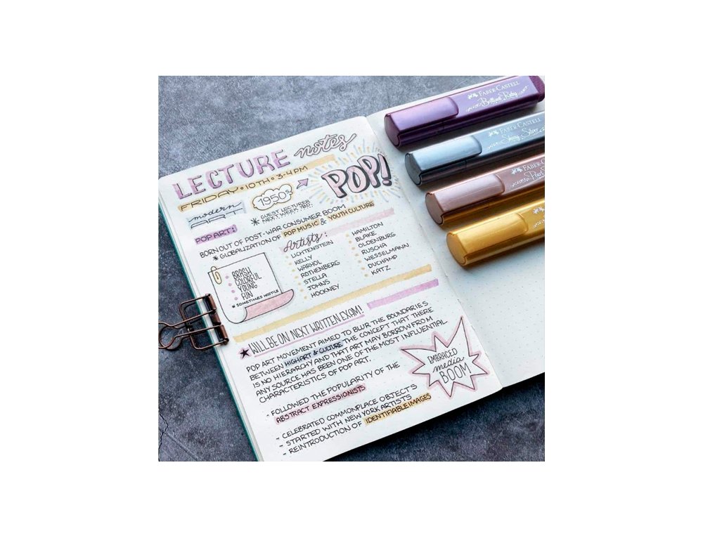 ROTULADOR FLUOR FABER CASTELL TEXTLINER 46 METALLIC RUBI