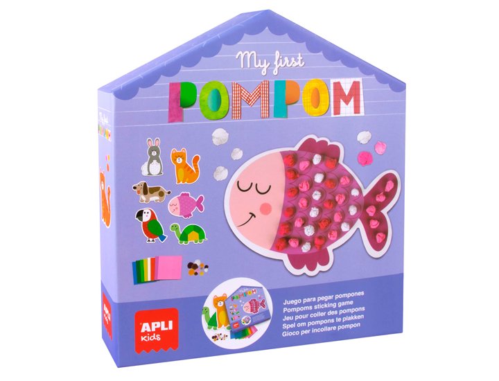 JUEGO EDUCATIVO APLI DE POMPONES Y ANIMALES MY FIRST POMPOM
