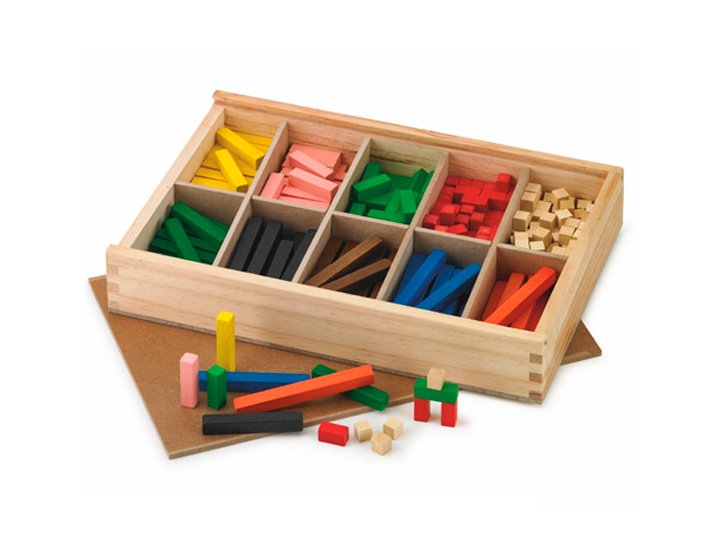 JUEGO EDUCATIVO REGLETA MADERA 1x1 CAJA MADERA 310 Piezas FAIBO