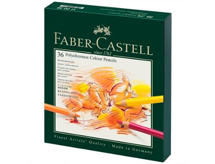 LAPIZ FABER CASTELL POLYCHROMOS  36 COLORES CAJA METAL