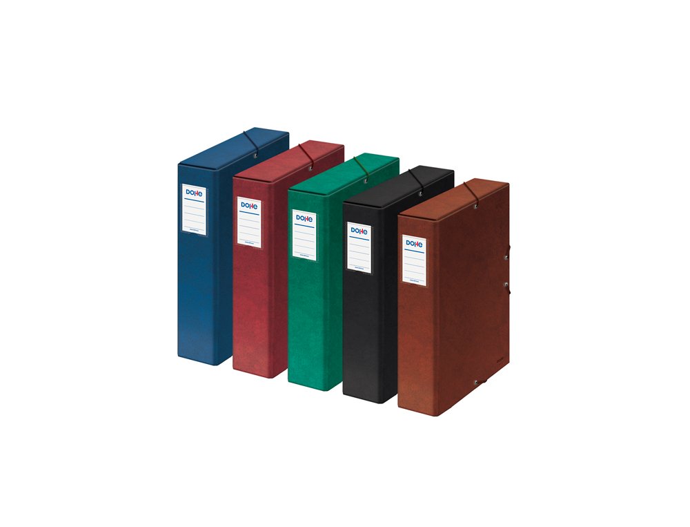 CAJA PROYECTOS CARTON GOMAS OFFICE 7 CMS NEGRA